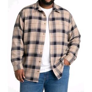 Men's BIG & TALL 4XB Sonoma The Supersoft Flannel Casual Versatile Camping Comfy
